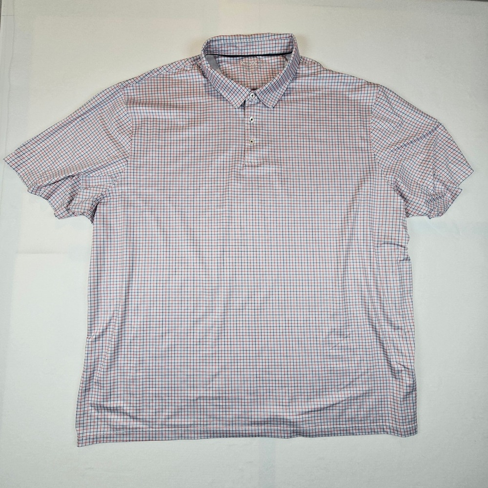 Lot of 3 MAELREG Performance Golf Polo Shirts Mens 5XL Plaid Stripe Crosshatch - Picture 2 of 10